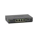 image produit NETGEAR (GS305EP) Switch Ethernet PoE 5 Ports RJ45 Gigabit (10/100/1000), Serie Plus Manageable PoE, switch RJ45 4 Ports PoE+ 63 W, positionnement sur un bureau ou au mur, Silencieux, idéal PME