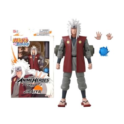 image Bandai - Anime Heroes - Naruto Shippuden - Figurine articulée 17 cm - Jiraya - 36965, Jiraiya
