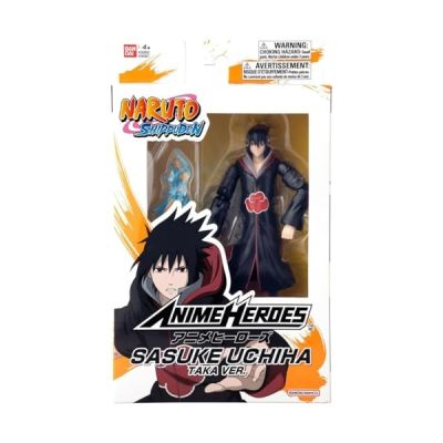 image BANDAI - Anime Heroes - Naruto Shippuden - Figurine articulée 17 cm - Sasuke Taka - Licence Officielle Naruto Shippuden - Figurine d'action articulée Sasuke Uchiwa Version Taka - 36967