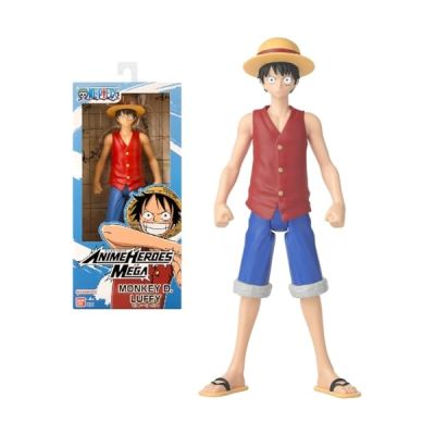image BANDAI - Anime Heroes - One Piece - Figurine Anime Heroes Mega 30 cm Luffy - Grande Figurine articulée Luffy - Licence Officielle One Piece - Jouet Enfant 4 Ans et + - 38331