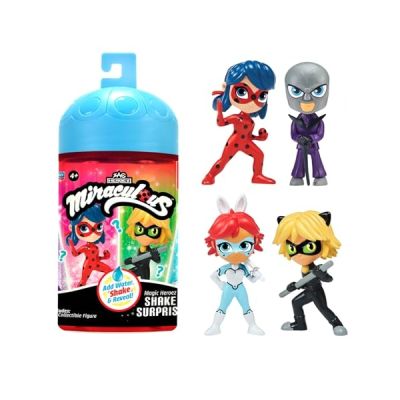 BANDAI - Miraculous Ladybug - Figurines Chibi Color Change Surprise - Mini Poupée Miraculous 10 cm - Figurine Change de Couleur - Personnage Miraculous aléatoire - Jouet Enfant 4 Ans et + - P50461