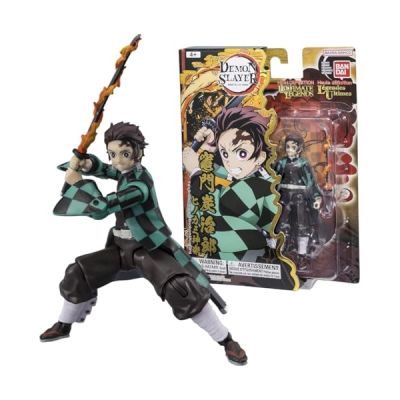 image BANDAI - Ultimate Legends HD - Figurine d'action Demon Slayer 12 cm - Tanjiro Kamado - Licence Officielle Demon Slayer - Figurine articulée Tanjiro Hinokami Kagura - Jouet Enfant 4 Ans et + - VE88969