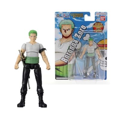 BANDAI - Ultimate Legends - Figurine d'action One Piece 12 cm - Roronoa Zoro - Licence Officielle One Piece - Figurine articulée Zoro - Jouet Enfant 4 Ans et + - VE91032