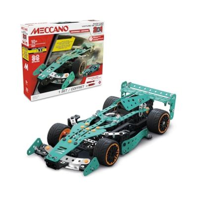 image BANDAI - Meccano Voiture de Course 2 en 1 - Coffret de Construction 2 Modèles Formule 1-353 pièces, Outils, Notice - Kit Activité Assemblage Voitures F1 Supercar - Jouet Enfant 10 Ans et + -APM20108