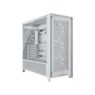 image CORSAIR Frame 5000D RS Boîtier Modulaire Mid-Tower à Haut Débit d'air – 4X Ventilateurs RS Pré-Installés, Système de Support pour Ventilateur InfiniRail – Blanc