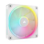 image produit Corsair iCUE Link LX120 RGB 120 mm PWM Ventilateur Paquet Unique – Double Boucles Lumineuses – Requiert Le iCUE Link System Hub (Vendu Séparément) – Technologie Corsair AirGuide – Blanc