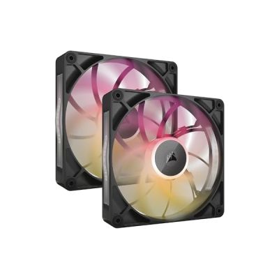 image CORSAIR iCUE Link RX140 Max RGB 140mm PWM Ventilateur Épaiss avec iCUE Link System Hub – Pression Statique Élevée – Palier à Dôme Magnétique – Double Pack – Noir