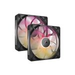 image produit CORSAIR iCUE Link RX140 Max RGB 140mm PWM Ventilateur Épaiss avec iCUE Link System Hub – Pression Statique Élevée – Palier à Dôme Magnétique – Double Pack – Noir