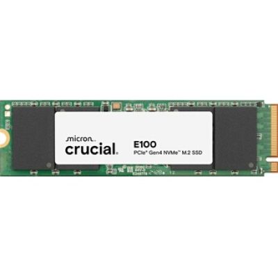 SSD interne - CRUCIAL - E100 - 1 To - PCIe Gen4 NVMe M.2 - Jusqu’à 5000 Mo/s