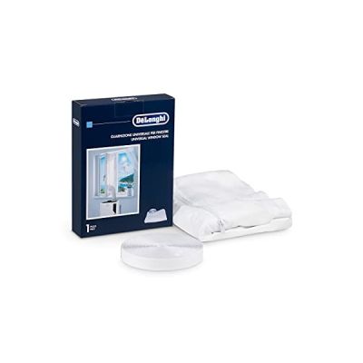image De'Longhi Kit d'installation universel DLSA012 - Joint de fenêtre pour climatiseurs mobiles au bureau, salon et chambre à coucher - Blanc