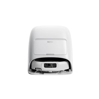 image DJI ROMO A Robot Aspirateur Laveur avec Robot Transparent, Aspirateur Robot de 25 000 Pa, détection de Niveau Drone, 200 Jours sans Maintenance, Lavage et séchage Auto des tampons de serpillière