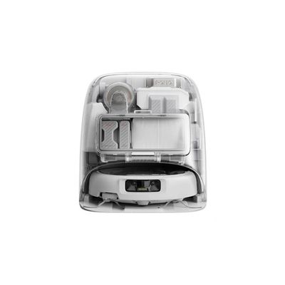 image DJI ROMO P Robot Aspirateur Laveur au Design Transparent, Aspirateur Robot de 25 000 Pa, détection de Niveau Drone, 200 Jours sans Maintenance, Solutions de Nettoyage Personnalisables
