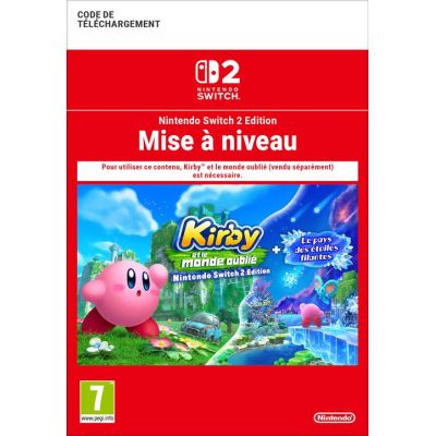 DLC Mise à niveau Nintendo Switch 2 Edition + Le Pays des Étoiles Filantes pour Kirby et le Monde Oublié • Code de téléchargement