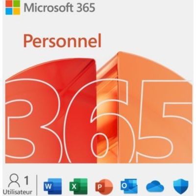 Microsoft 365 Personnel pour 1 utilisateur - Abonnement de 1 an • Code dactivation pour PC Mac Android & iOS