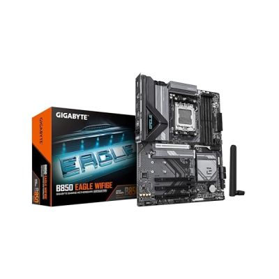 image GIGABYTE B850 Eagle WIFI6E Carte Mère - AMD Ryzen 9000 Series CPUs, VRM numérique 8+2+2 Phases, jusqu'à 8200MHz DDR5 (OC), 1xPCIe 5.0 + 2xPCIe 4.0 M.2, LAN GbE, WiFi 6E, USB 3.2 Gen 2