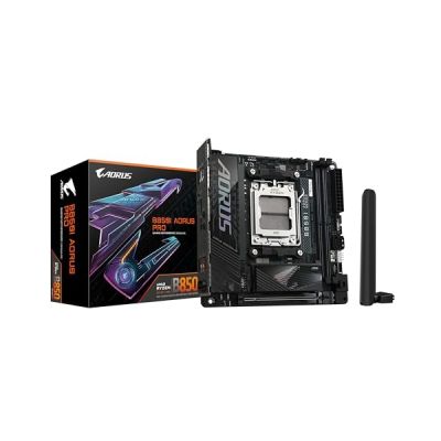 image GIGABYTE B850I AORUS Pro Carte Mère - Processeurs AMD Ryzen Série 9000, VRM numérique 8+2+1 Phases, jusqu'à 8400MHz DDR5 (OC), 1xPCIe 5.0 + 1xPCIe 4.0 M.2, 2.5LAN, WiFi 7, USB 3.2 Gen 2