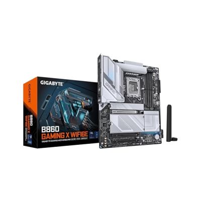 image GIGABYTE B860 Gaming X WIFI6E Carte mère - Processeurs Intel Core Ultra, VRM 12+1+2+1 Phases, jusqu'à 9066MHz DDR5, 1xPCIe 5.0 + 2xPCIe 4.0 M.2, LAN 2,5 GbE, WiFi 6E, USB4