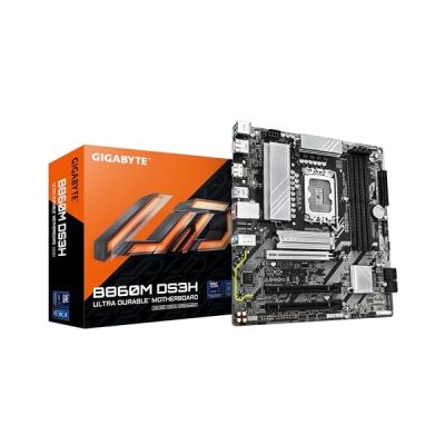 image GIGABYTE B860M DS3H Carte mère - Processeurs Intel Core Ultra, VRM 5+1+2+1 Phases, jusqu'à 9066MHz DDR5, 1xPCIe 5.0 + 1xPCIe 4.0 M.2, LAN 2,5 GbE, USB 3.2 Gen 2