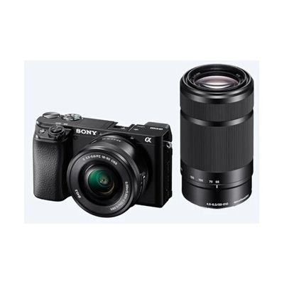 image Sony Alpha 6100 | Appareil Photo Numérique Hybride APS-C en kit Objectifs Zoom E 16-50mm f/3.5-5.6 PZ OSS et E 55-210mm f/4.5-6.3 OSS (AF en 0.02s, Suivi des Yeux, Vidéo 4K, Ecran Selfie Vlogging)