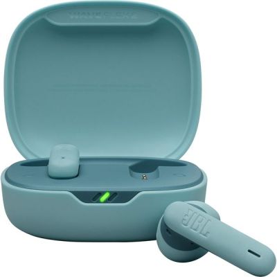 image JBL Wave Flex 2, Écouteurs sans Fil Bluetooth, 40 h d'autonomie, Son JBL Pure Bass, Technologie Smart Ambient, résistance à l'eau et à la poussière IP54, Connexion multipoint, Bleu