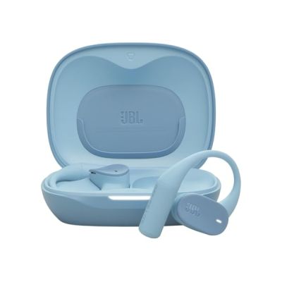 image JBL Sense Lite True Wireless écouteurs Ouverts sans Fil, Conception Crochet d'oreille, Conduction aérienne, OpenSound, 32 h d'autonomie, étanches IP54, compatibles Headphones, Bleu