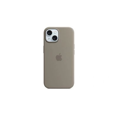 image Apple Coque en Silicone avec MagSafe pour iPhone 15 - Argile ​​​​​​​