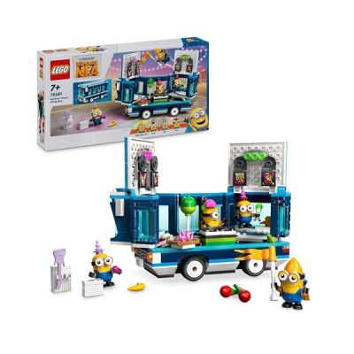 image LEGO Despicable Me Minions’ Music Party Bus, Creative Building Toy for 7 Plus Year Old Kids, Boys & Girls, Includes Gus, Mel, Dave and Phil Figures, Creative Birthday Gift Idea 75581