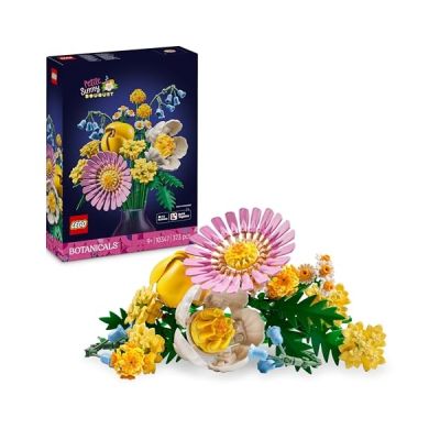 LEGO Botanicals Petite Sunny Bouquet - Faux Flowers Building Set - INCL. Artificial Bluebells, Daisies, Tulips & More - Nature Toy for 9+ Year Old Girls & Teens - Birthday Gift Idea - 10347