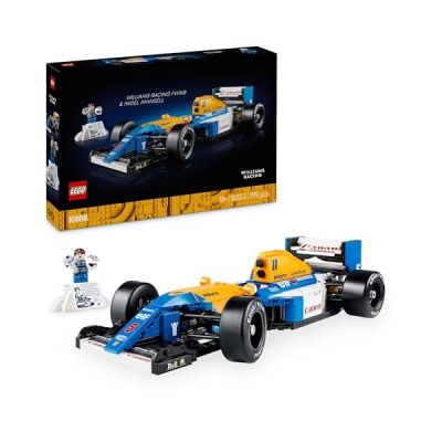 image LEGO Icons Williams Racing FW14B et Nigel Mansell - Maquette de Voiture de F1 - Inclut minifigurine Collector de Pilote avec trophée et Casque - Idée Cadeau pour Adulte et Adolescent 10353