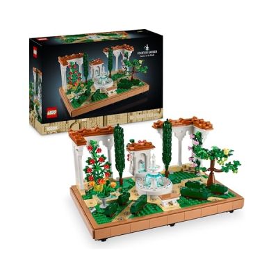 image LEGO Icons Le Jardin andalou - Set de Construction - Kit de Bricolage Miniature pour Adulte avec pergolas, cyprès, vignes et Fleurs - Cadeau d'anniversaire ou pour crémaillère, Femme ou Homme 10359