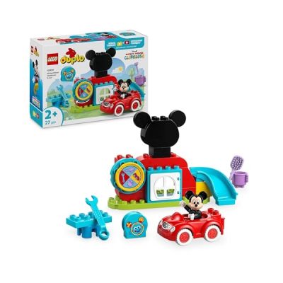 image LEGO DUPLO | Disney La Maison et la Voiture de Mickey - Jeu sur le Tri des Couleurs pour Garçon ou Fille dès 2 ans - Jouet Éducatif Premier Âge - Figurine de Mickey & Roue des Activités - Cadeau 10454