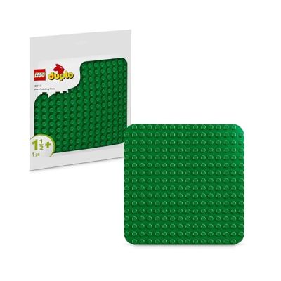 image LEGO Duplo Plaque de Construction Verte - Jouet Montessori pour Garçon ou Fille dès 1 an - Support d’Exposition de Briques pour Jouet de Construction 1er Âge - Idée de Cadeau d'anniversaire 10460
