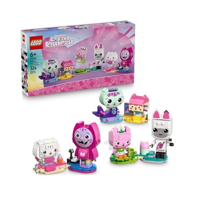 image LEGO Gabby et la Maison Magique Les Gabbychats en Briques - Jeu Créatif - 6 Figurines d'Animaux dont Marine & Fée Minette - Supports pour Exposer - Cadeau pour Fille dès 6 ans & Fans de la Série 11215