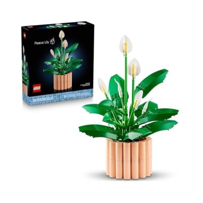 image LEGO Botanicals Les Fleurs de Lune - Set de Plante Artificielle en Pot pour Adulte - Fausses Fleurs Blanches & Boutons - Décoration de Chambre ou Salon - Idée de Cadeau DIY pour Femme 11504