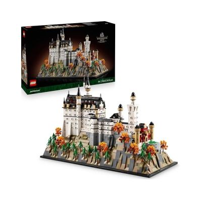 image LEGO Architecture Le Château de Neuschwanstein - Set de Construction pour Adulte - Maquette DIY pour Décoration Intérieure - Tours, Cours & Intérieur Détaillé - Cadeau pour Passionnés d'Histoire 21063