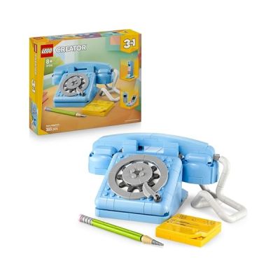image LEGO Creator 3-en-1 Le Téléphone Rétro - Jeu de Construction avec Cadran Rotatif - Se Transforme en Modèle des Années 80 ou en Portables des Années 2000 - Cadeau pour Fille ou Garçon dès 8 Ans 31174
