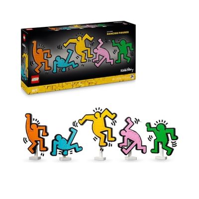LEGO Art Keith Haring – Les Figures Dansantes - Set de Construction - Art Mural ou Décoration Intérieure DIY pour Maison ou Bureau aux Couleurs Vives - Cadeau Original pour Adulte 31216