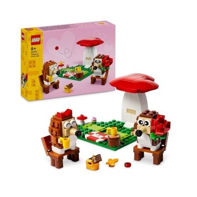 LEGO Le pique-nique des hérissons - Jouet avec champignon - Jeu de construction dès 8 ans, thème de la nature - Cadeau pour garçon ou fille ou idée cadeau pour la St Valentin pour femme ou homme 40711