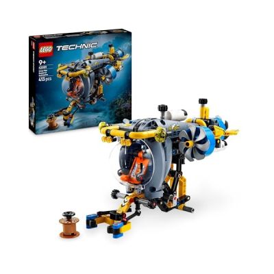 LEGO Technic Le sous-Marin de Recherche en Haute mer 42201 | Bateau jouet pour garçon dès 9 ans, jeu créatif, cockpit & hélices, idée de cadeau STEM pour fan de science, 413 pièces