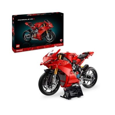 image LEGO Technic La Moto Ducati Panigale V4 S - Moto à Construire pour Adulte, Homme et Femme - Blocs de Construction de véhicule - Idée de Cadeau pour Papa 42202