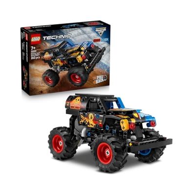 image LEGO Technic Monster Jam Grave Digger - Feu et Glace - Jouet Camion à Rétrofriction - Maquette de Voiture de Course Détaillée- Idée de Cadeau d'Anniversaire pour Garçon ou Fille dès 7 ans & Fans 42219