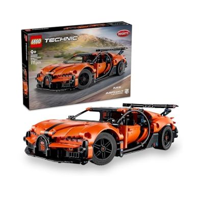 image LEGO Technic Hypercar Bugatti Chiron Pur Sport - Maquette de Voiture de Course avec Moteur W16, Direction & Portes Ouvrantes - Cadeau pour Garçon dès 9 Ans & Fans de Sport Automobile 42222
