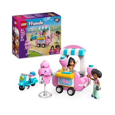 LEGO Friends Stand de Barbes à Papa et Scooter - Jeu de Construction pour s’Amuser - Inclut 2 Mini-poupées, Un Chariot à 4 Roues et des Accessoires - Jouet interactif pour Les Filles dès 6 Ans 42643