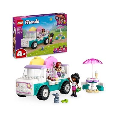 LEGO Friends Le Camion de Glaces de Heartlake City - Jouet de Construction pour Jeunes Enfants, Filles et garçons dès 4 Ans - Stand de Cornets glacés - Inclut 2 Mini-poupées et Un Lapin 42644