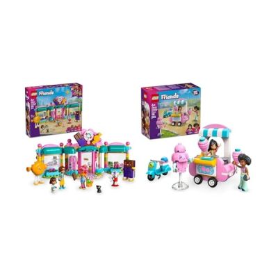 image LEGO Friends Heartlake City Sweet Shop Toy - INCL. 3 Mini Dolls, a Pet Cat Animal Figure & Toy Food Accessories - Birthday Gift for 6+ Year Old Girls - 42649