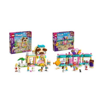 LEGO Friends Boutique d’Accessoires pour Animaux de Compagnie - Jouet avec Figurines de Chien, Chat & Lapin - 3 Mini-Poupées & Accessoires pour Animaux - Cadeau d'anniversaire pour Fille 6 Ans 42650