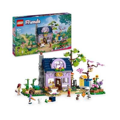 image LEGO Friends La Maison des Apiculteurs et Le Jardin Fleuri - Jeu de Construction Créatif - 4 Mini-Poupées & Figurines d'animaux : Chat & Lapin - Accessoires - Cadeau pour Fille & Ado dès 12 Ans 42669