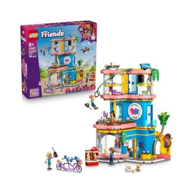 LEGO Friends Le Club-House de Heartlake City - Set de Jeu Miniature avec 5 Mini-Poupées, 3 Figurines d'animaux Dont Un Chat & Accessoires - Cadeau d'anniversaire pour Fille dès 8 Ans 42689