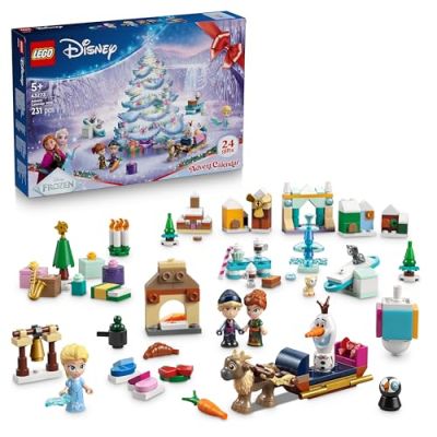 LEGO ǀ Disney La Reine des Neiges Le Calendrier de l’Avent 2025 - Jouets Princesses - 24 Surprises de Noël - Mini-Poupées d'Anna & Elsa - Figurines d'animaux - Cadeau Fille ou Garçon dès 5 Ans 43273