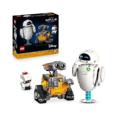 LEGO Disney Pixar Wall-E et Eve 43279 | Set pour adulte, robots en briques avec M-O et Hal, maquette collector à exposer, décoration DIY, idée cadeau, 811 pièces